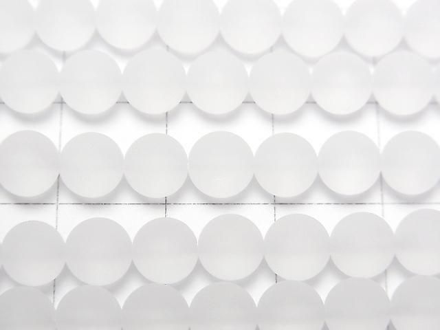 Frosted Crystal (Synthetic Quartz) AAA Round 6mm 1strand beads (approx. 15 inches/36 cm)