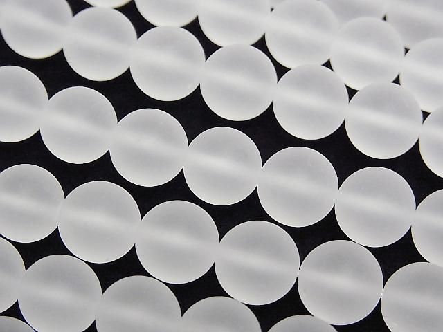 Frosted Crystal (Synthetic Quartz) AAA Round 8mm 1strand beads (approx. 15 inches/38 cm)