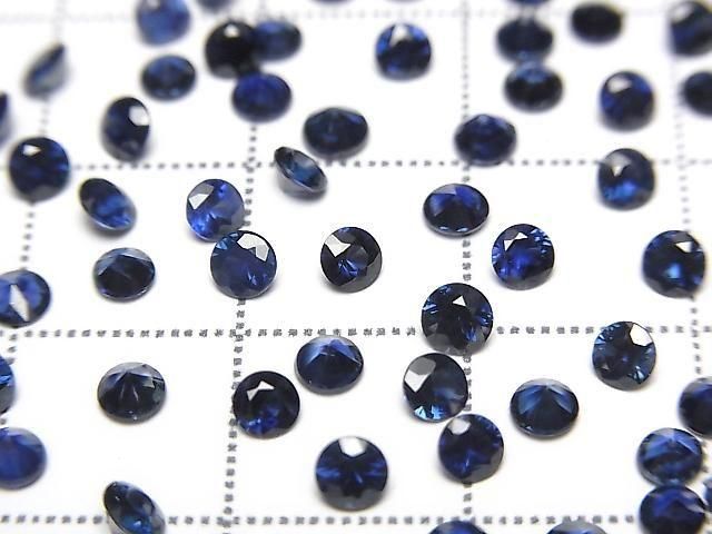[Video] Thailand High Quality Sapphire AAA Loose Stone Round Faceted 3x3mm 2pcs