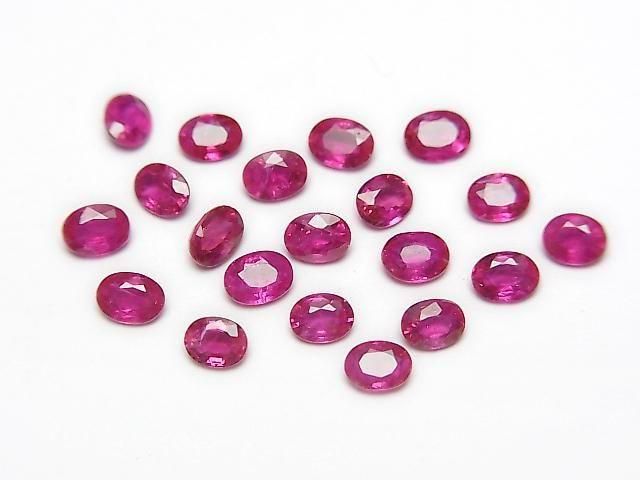 [Video] High Quality Ruby AAA+ Loose Stone Oval Faceted 4x3mm 1pc