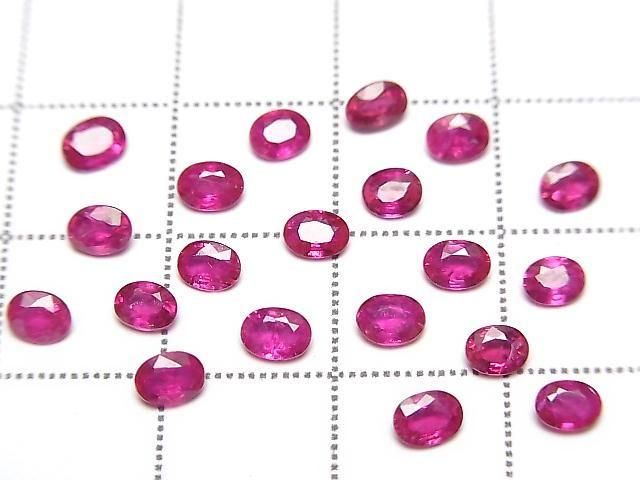 [Video] High Quality Ruby AAA+ Loose Stone Oval Faceted 4x3mm 1pc