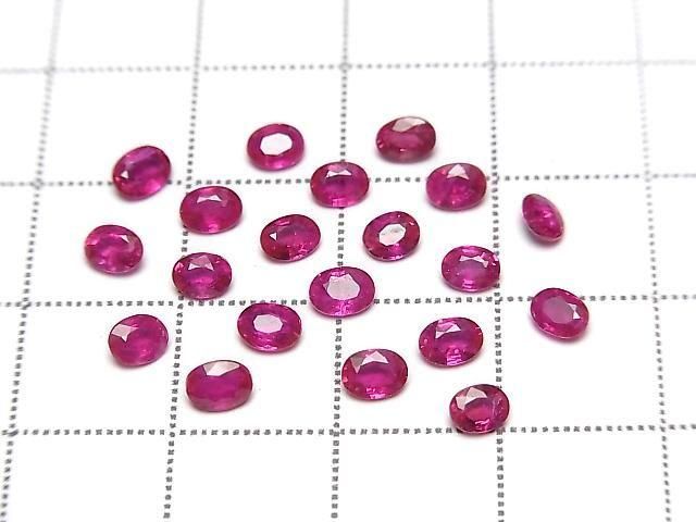 [Video] High Quality Ruby AAA+ Loose Stone Oval Faceted 4x3mm 1pc