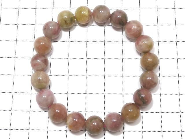 [Video][One of a kind] Bi-color Tourmaline AA++ Round 10mm Bracelet NO.2