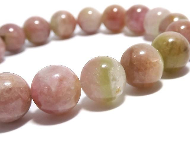 [Video][One of a kind] Bi-color Tourmaline AA++ Round 10mm Bracelet NO.3