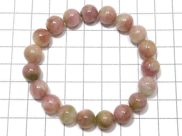 [Video][One of a kind] Bi-color Tourmaline AA++ Round 10mm Bracelet NO.3