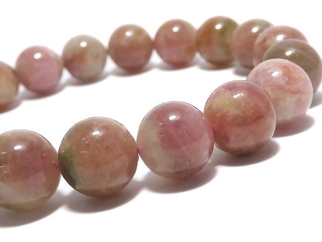 [Video][One of a kind] Bi-color Tourmaline AA++ Round 10mm Bracelet NO.4