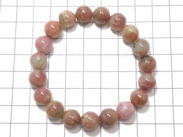 [Video][One of a kind] Bi-color Tourmaline AA++ Round 10mm Bracelet NO.4