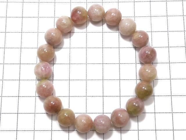 [Video][One of a kind] Bi-color Tourmaline AA++ Round 10.5mm Bracelet NO.9