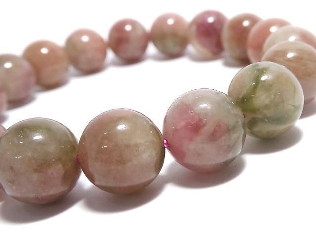 [Video][One of a kind] Bi-color Tourmaline AA++ Round 11mm Bracelet NO.12