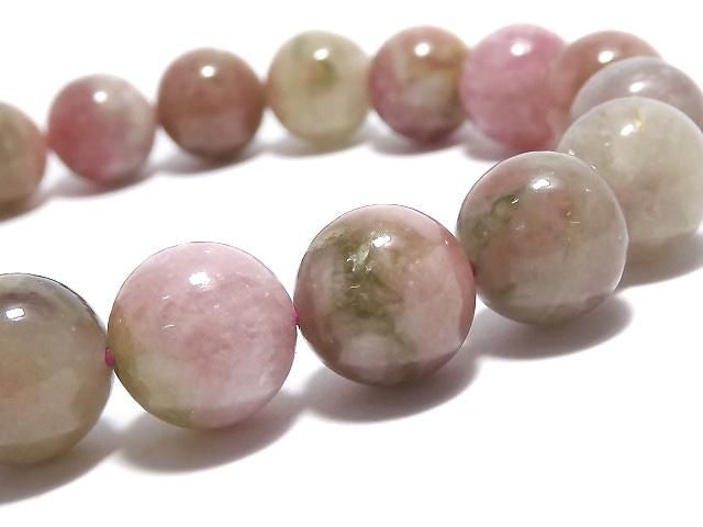 [Video][One of a kind] Bi-color Tourmaline AA++ Round 10.5mm Bracelet NO.14