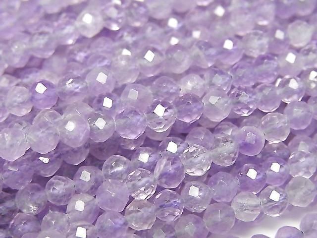 Light color Amethyst AA++ Faceted Round 4mm 1strand beads (approx. 15 inches/37 cm) High Quality!