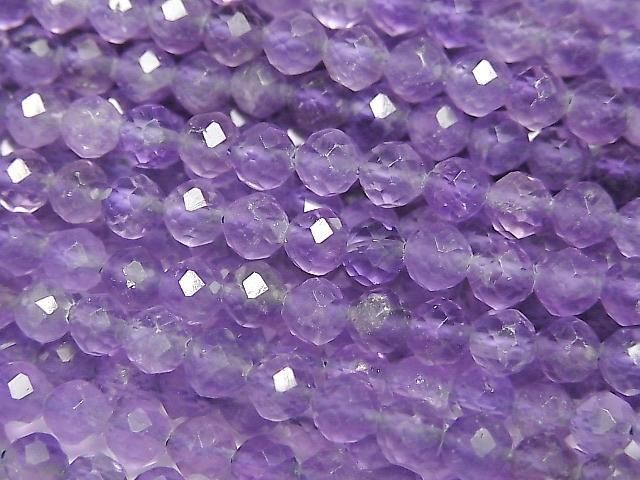 Amethyst AAA- Faceted Round 4mm 1strand beads (aprx.15inch/37cm)High Quality!