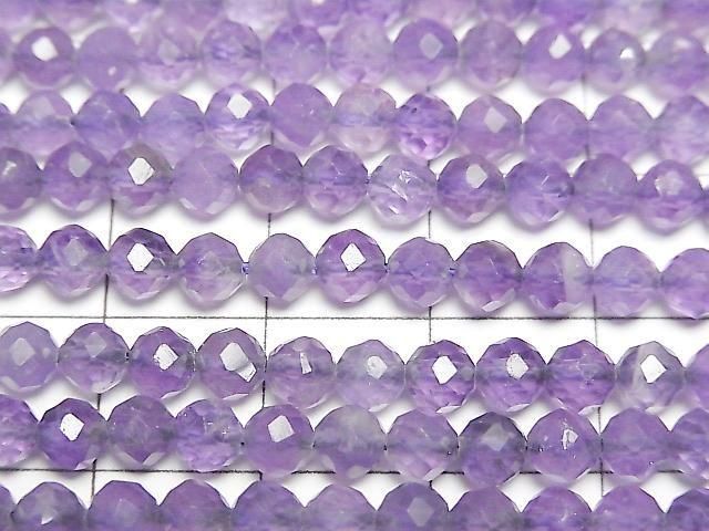 Amethyst AAA- Faceted Round 4mm 1strand beads (aprx.15inch/37cm)High Quality!