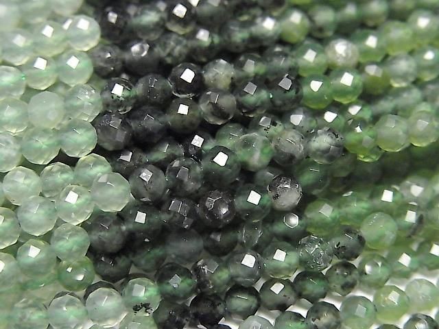 [Video] High Quality! Russian Serpentine AAA- Faceted Round 3mm Color Gradation 1strand Beads (approx. 15 inches/37 cm)