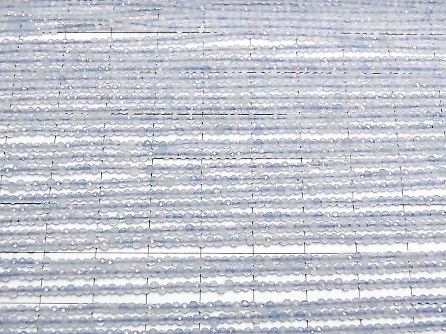 [Video] High Quality! Aquamarine AA++ Faceted Button Rondelle 2x2x1.5mm 1strand beads (aprx.15inch/37cm)