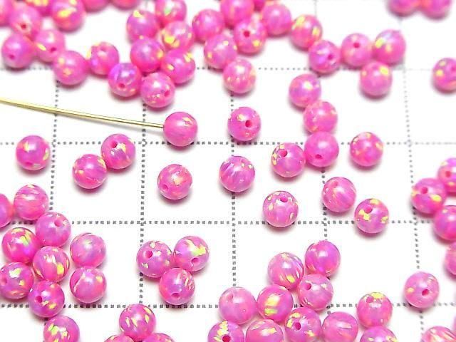[Video] Kyoto Opal Half Drilled Hole Round 4mm [Pink] 4pcs