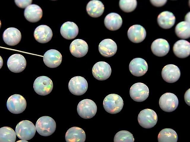 [Video] Kyoto Opal Half Drilled Hole Round 4mm [White] 4pcs