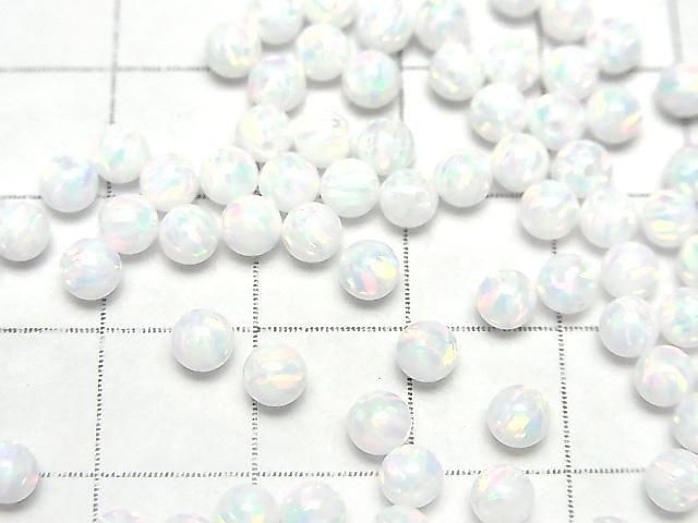 [Video] Kyoto Opal Half Drilled Hole Round 4mm [White] 4pcs