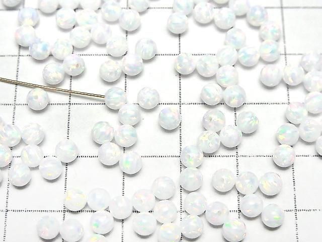 [Video] Kyoto Opal Half Drilled Hole Round 4mm [White] 4pcs