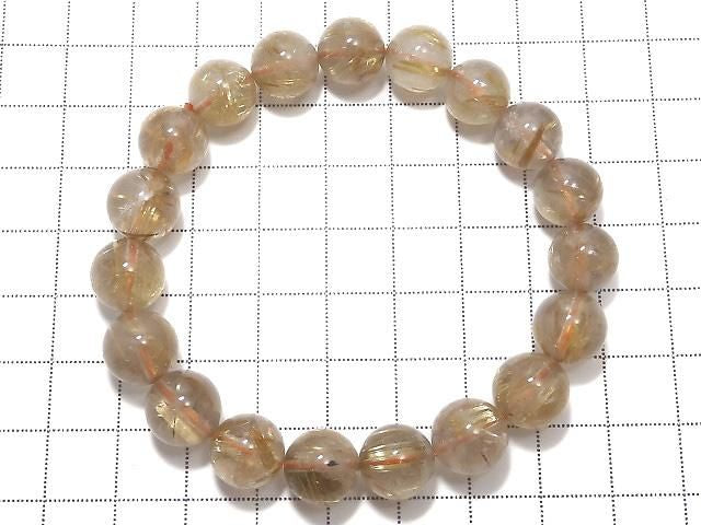 [Video][One of a kind] Rutilated Quartz AA++ Round 10mm Bracelet NO.1