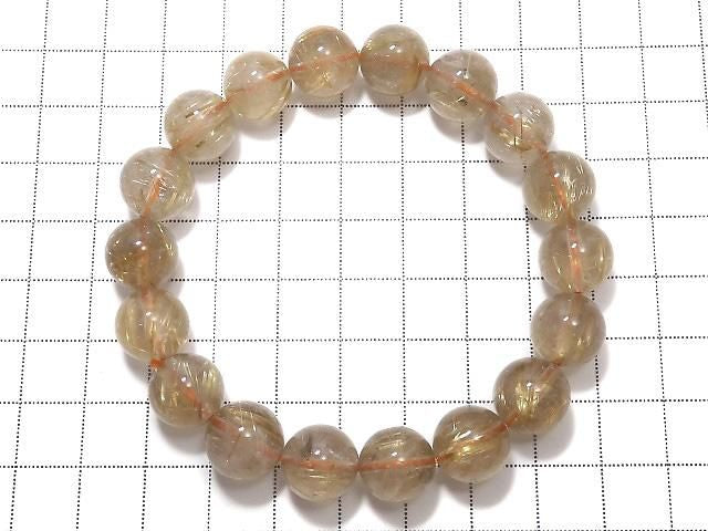 [Video][One of a kind] Rutilated Quartz AA++ Round 11mm Bracelet NO.3