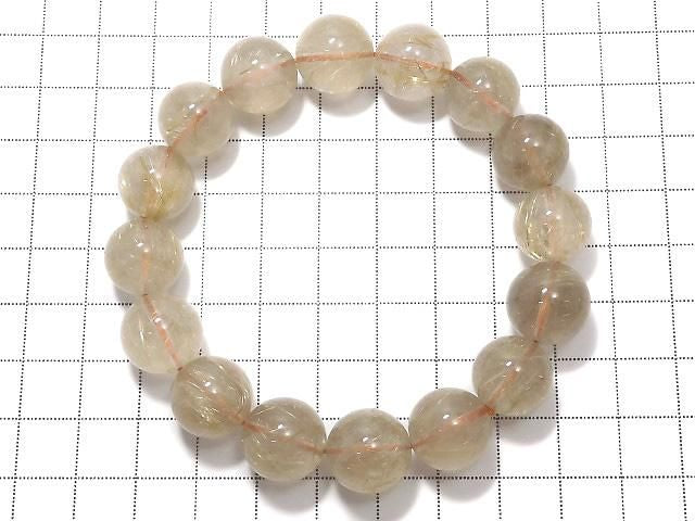 [Video][One of a kind] Rutilated Quartz AA++ Round 13.5mm Bracelet NO.10