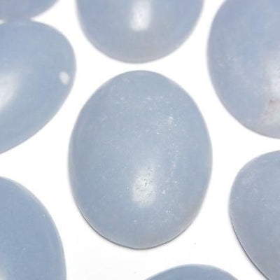 Angelite Oval Cabochon 25x18mm 2pcs