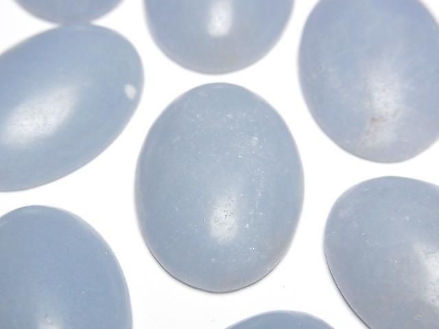 [Video] Angelite Oval Cabochon 25x18mm 2pcs