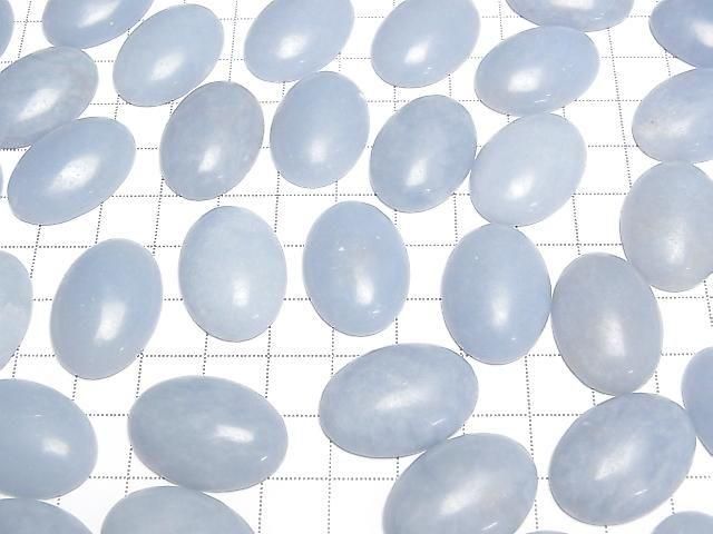 [Video] Angelite Oval Cabochon 25x18mm 2pcs