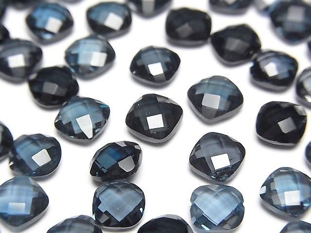 [Video] High Quality London Blue Topaz AAA Loose Stone Square Cushion Cut 6x6mm 2pcs