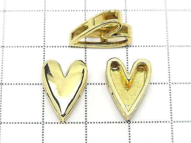 Metal Parts 15x10.5mm Heart Shape Gold color 2 pcs