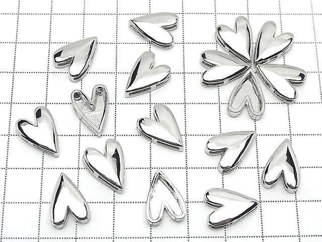 Metal Parts 15x10.5mm Heart Shape Silver color 2 pcs