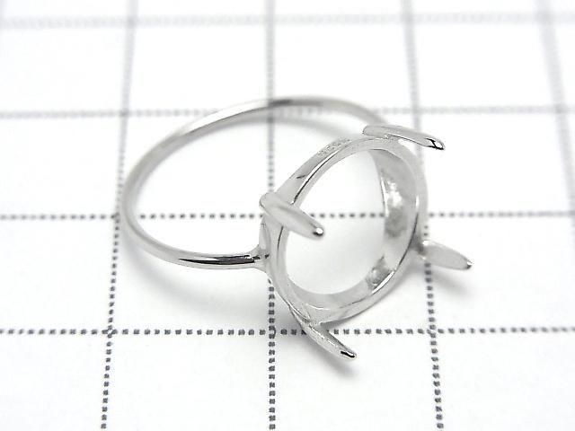 [Video] Silver925 Ring Frame (Prong Setting) Round 12mm Rhodium Plated 1pc