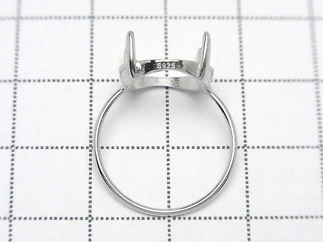 [Video] Silver925 Ring Frame (Prong Setting) Round 12mm Rhodium Plated 1pc