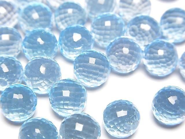 [Video] High Quality Sky Blue Topaz AAA Sphere Faceted Round 8mm 1pc