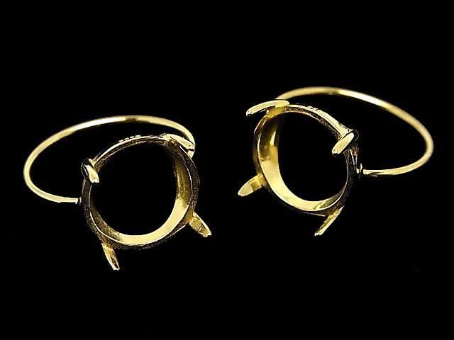 [Video] Silver925 Ring Frame (Prong Setting) Round 12mm 18KGP 1pc