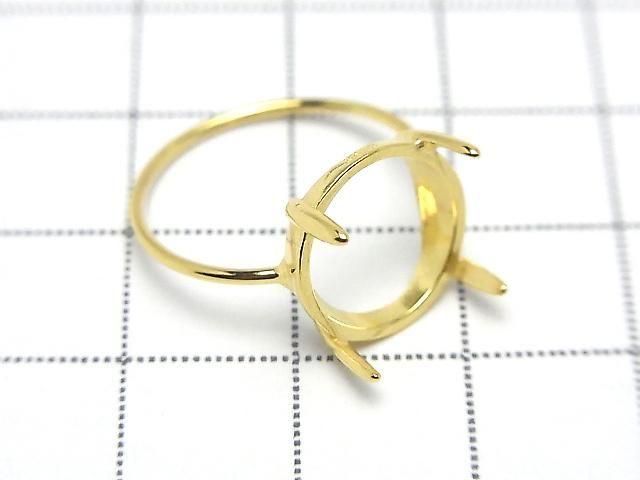 [Video] Silver925 Ring Frame (Prong Setting) Round 12mm 18KGP 1pc