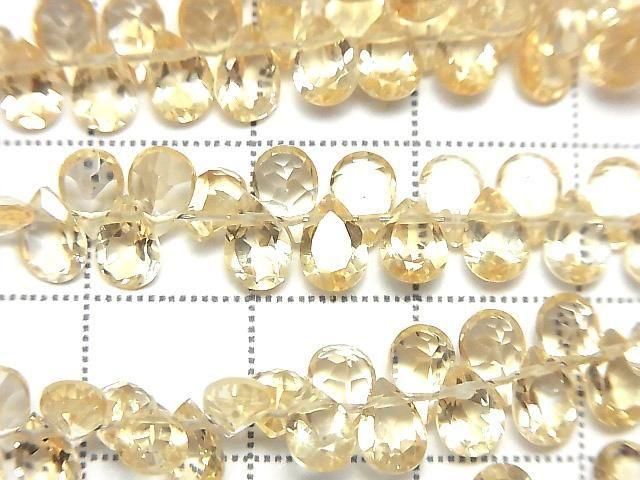 [Video] High Quality Citrine AAA Pear Shape Faceted 6x4mm half or 1strand (48pcs )