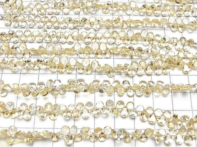 [Video] High Quality Citrine AAA Pear Shape Faceted 6x4mm half or 1strand (48pcs )