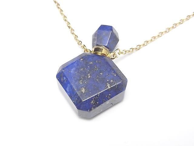 [Video] Lapislazuli Bottle Necklace Diamond 36x24mm 1strand beads (approx. 23inch/58cm)