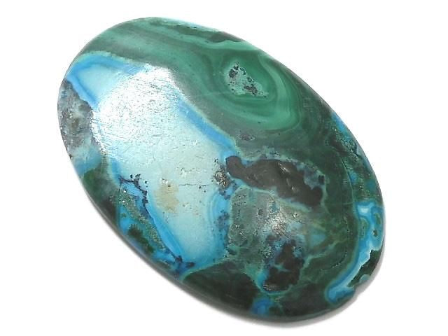 [Video][One of a kind] Chrysocolla Malachite Cabochon 1pc NO.5