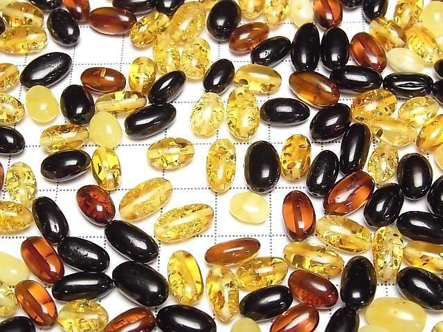 [Video] Baltic Amber Rice Nugget [Drilled Hole] 10pcs