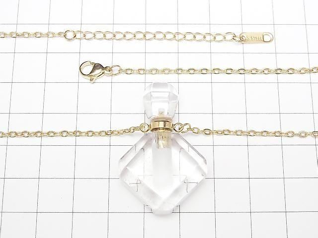 [Video] Crystal Bottle Necklace Diamond 36x24mm 1strand beads (approx. 23inch/58cm)