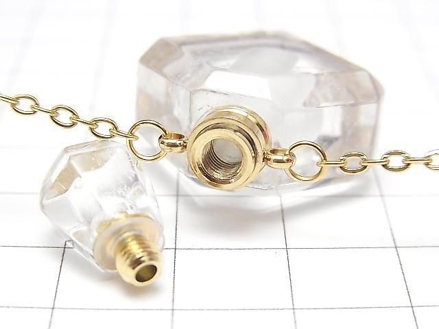 [Video] Crystal Bottle Necklace Diamond 36x24mm 1strand beads (approx. 23inch/58cm)