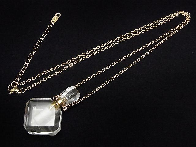 [Video] Crystal Bottle Necklace Diamond 36x24mm 1strand beads (approx. 23inch/58cm)