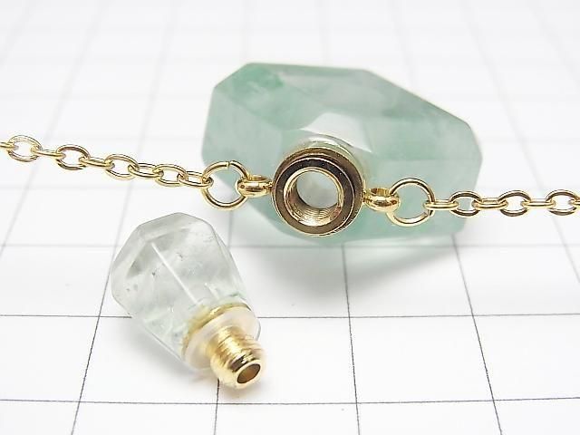 [Video] Green Fluorite Bottle Necklace Diamond 36x24mm 1strand beads (approx. 23inch/58cm)