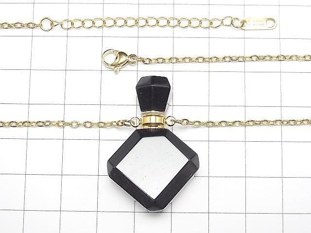 [Video] Onyx Bottle Necklace Diamond 36x24mm 1strand beads (approx. 23inch/58cm)