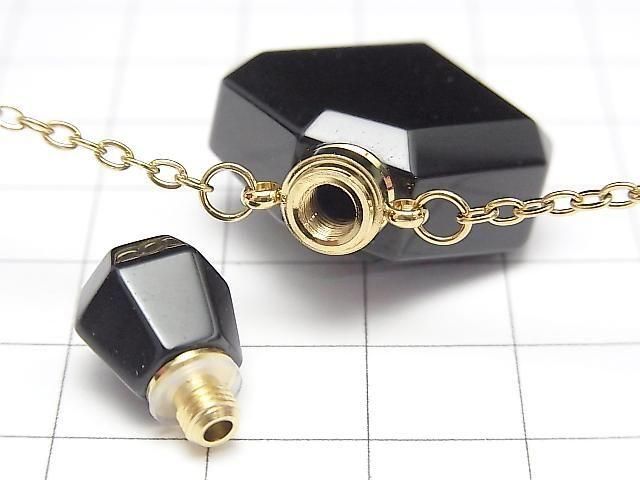 [Video] Onyx Bottle Necklace Diamond 36x24mm 1strand beads (approx. 23inch/58cm)