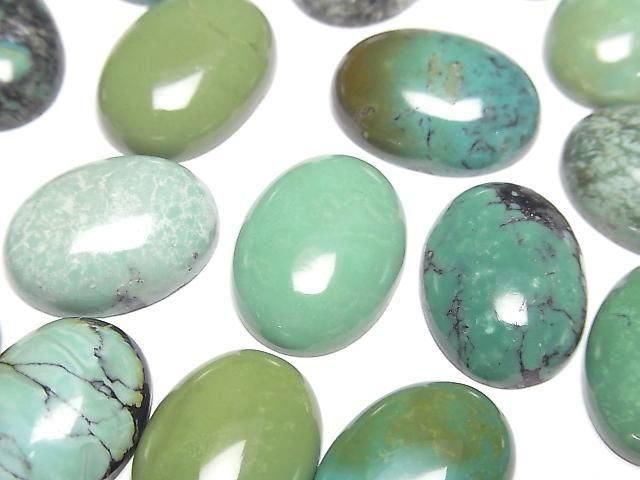 [Video] Turquoise AA++ Oval Cabochon 16x12mm [Green] Patterned 1pc