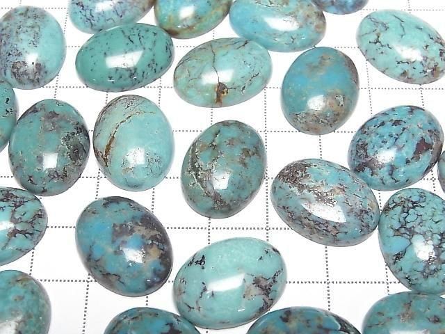 [Video] Turquoise AA++ Oval Cabochon 20x15mm [Blue] Patterned 1pc